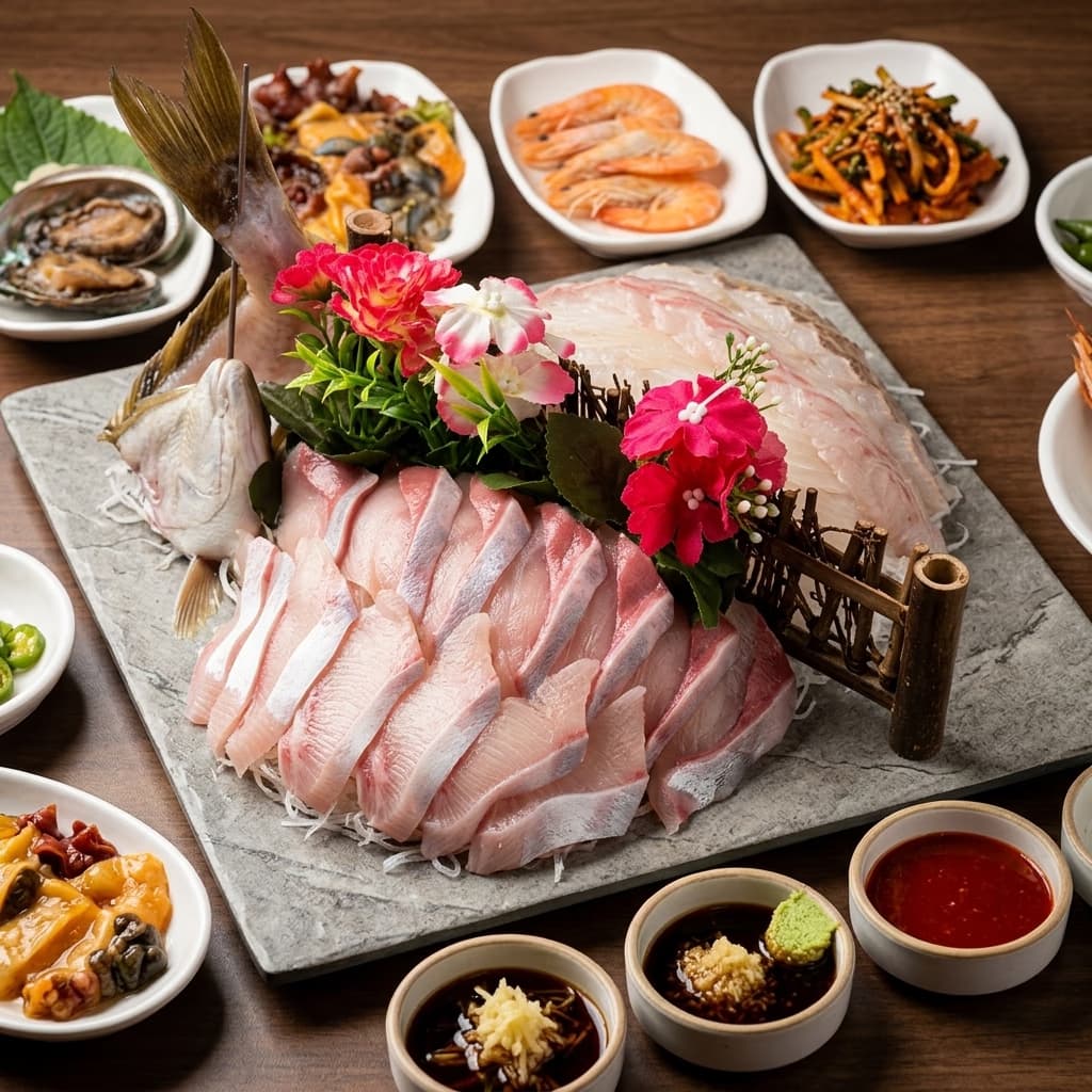 흰살 회·모둠 — 당일 입고에 따라 잡종·두께는 달라질 수 있음