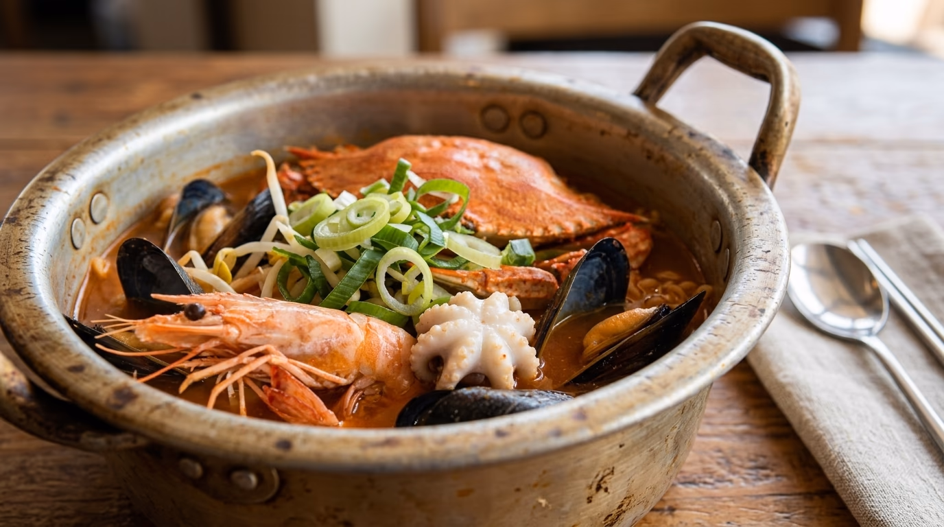 한림읍 협재해녀의집 돌문어 해물라면