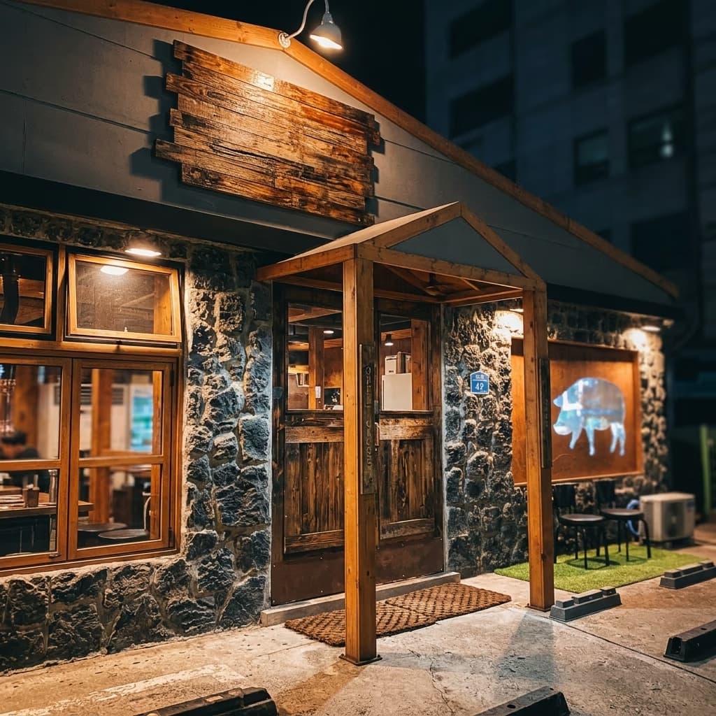제주시 용담동 바다를본돼지 제주공항점 흑돼지 오겹살