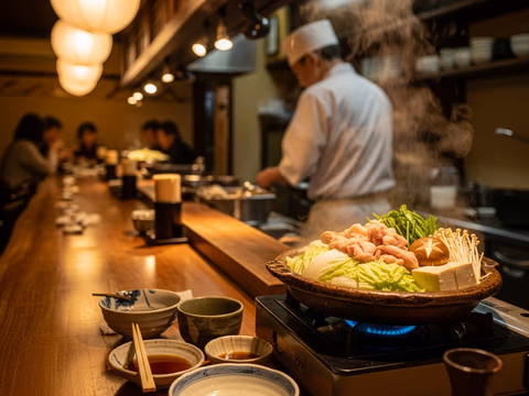 하카타 하나미도리 미즈타키 음식 사진