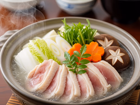 하카타 하나미도리 미즈타키 음식 사진