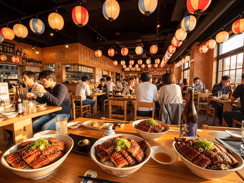 요시즈카 우나기야 장어덮밥 음식 사진